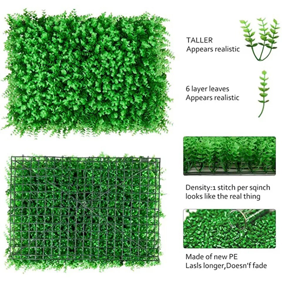 12x Artificial Plant Panels