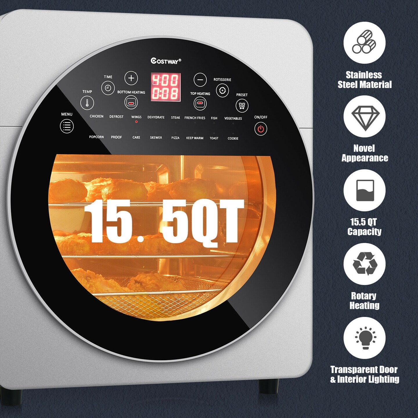 1 Air Fryer Toaster Rotisserie Dehydrator Oven