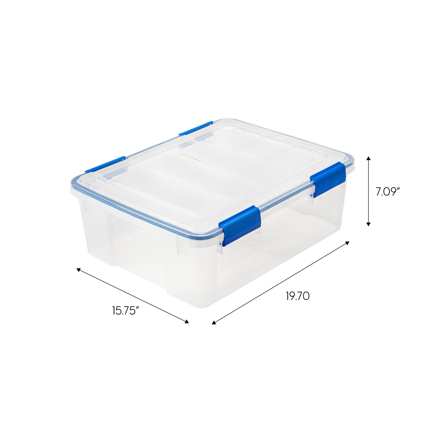 IRIS USA WEATHERPRO Plastic Storage Box with Durable Lid and Seal and Secure Latching Buckles
