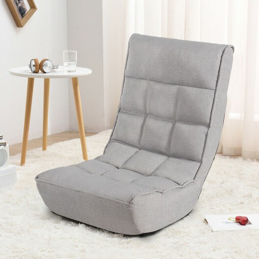 4-Position Adjustable Floor Chair Folding Lazy Sofa