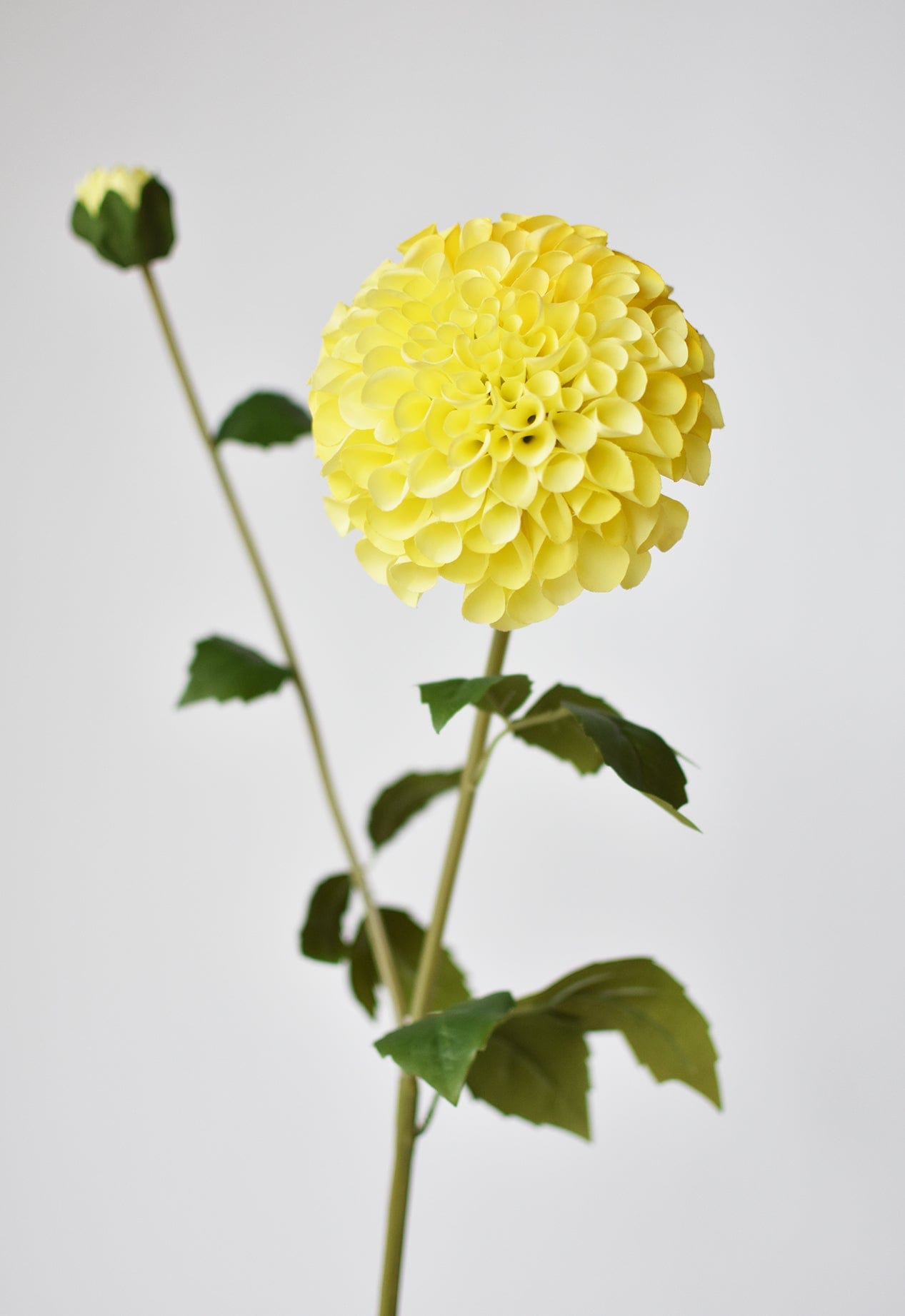 31&#x22; Faux Dahlia Stem Yellow Red