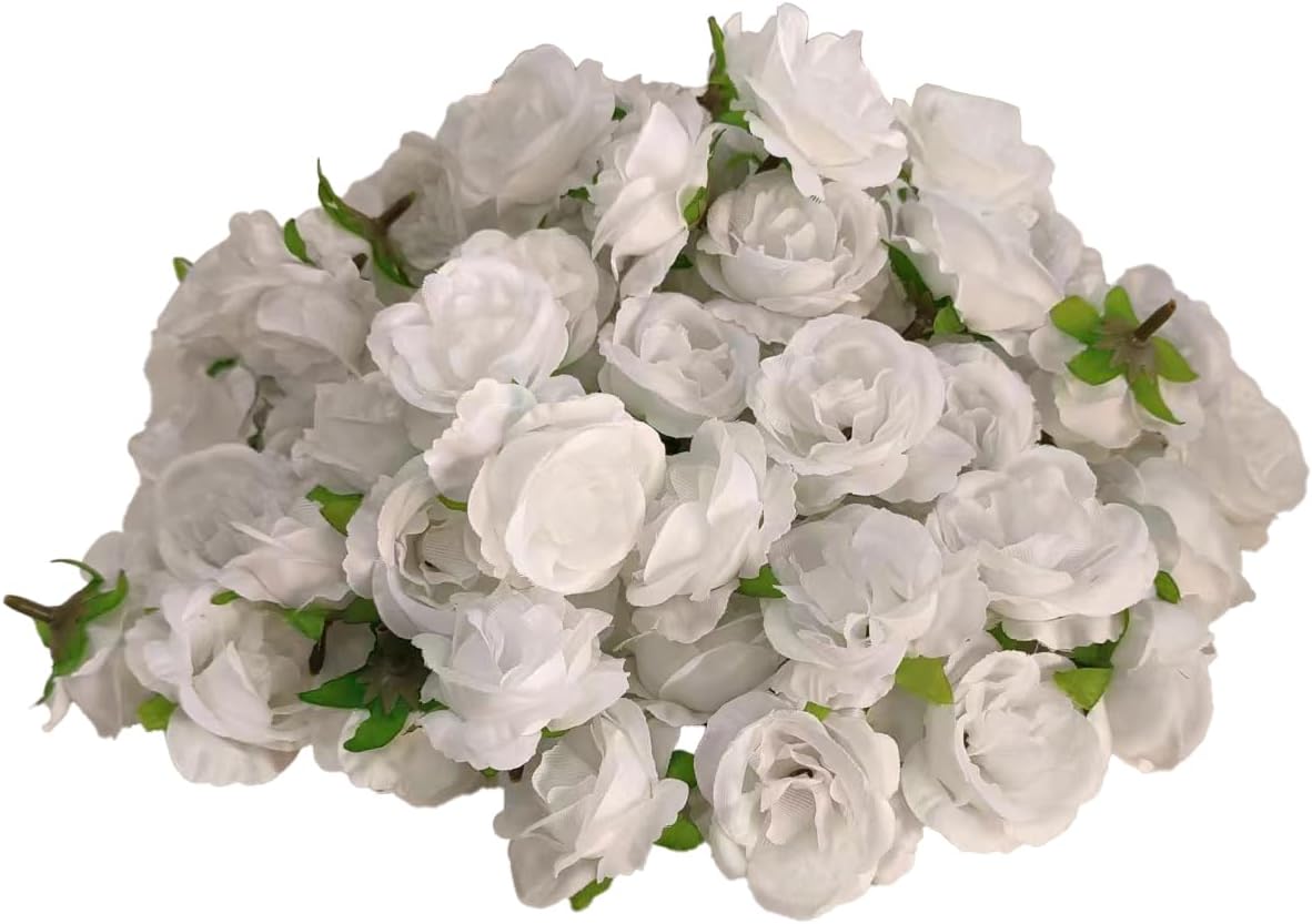 2.2 Inches Artificial Stemless Rose Flower Heads for DIY 80 pcs Michaels