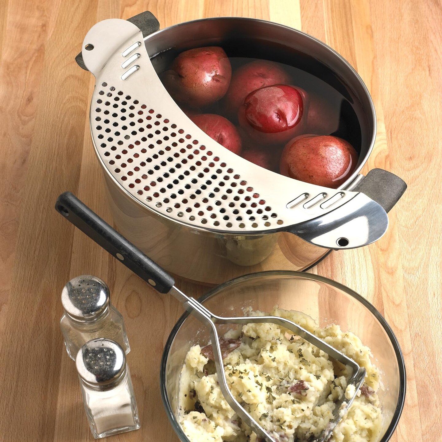 Pot Drainer Strainer, 0.25 x 5.5 x 13.25 inches, Metallic