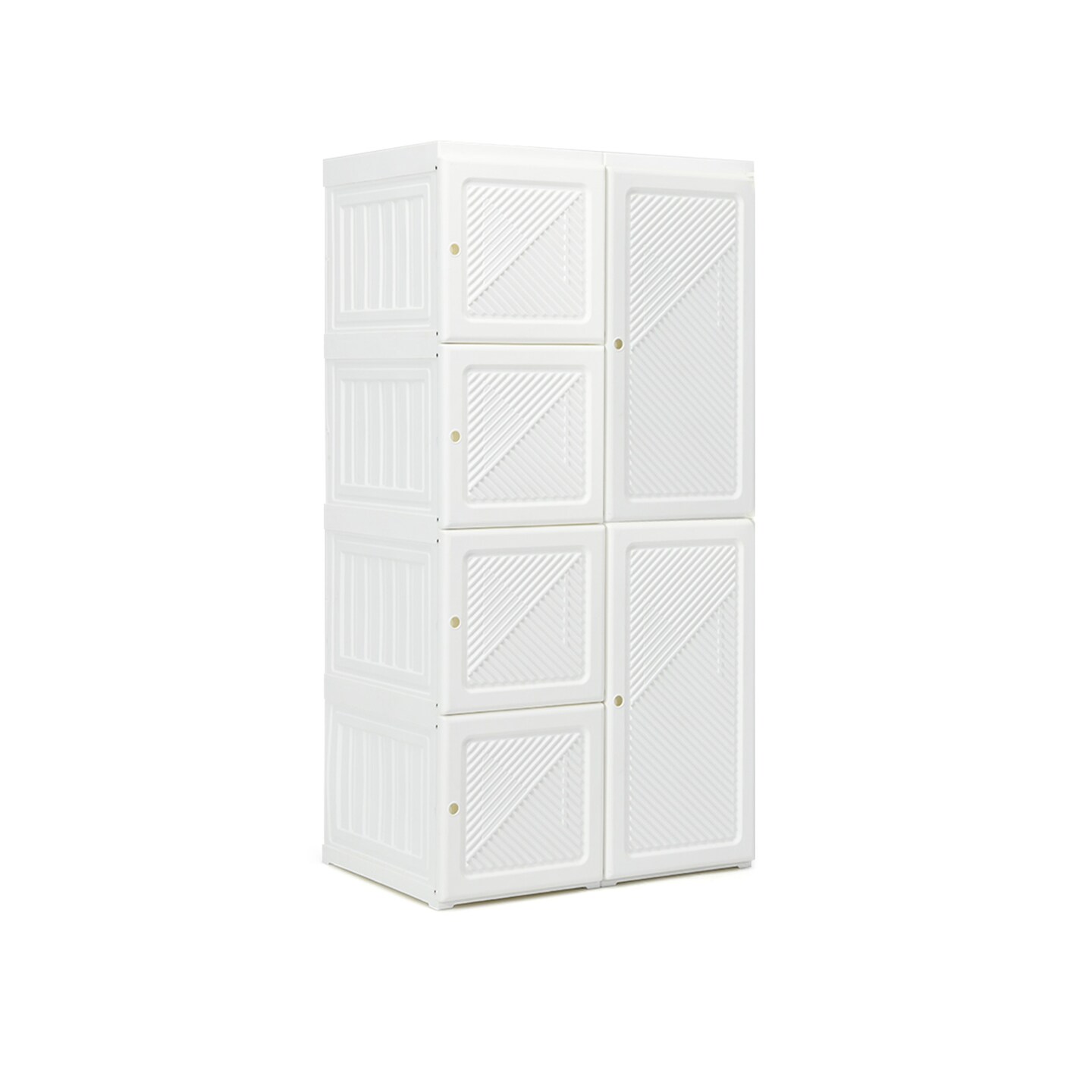 Foldable Armoire Wardrobe Closet with 8 Cubby Storage