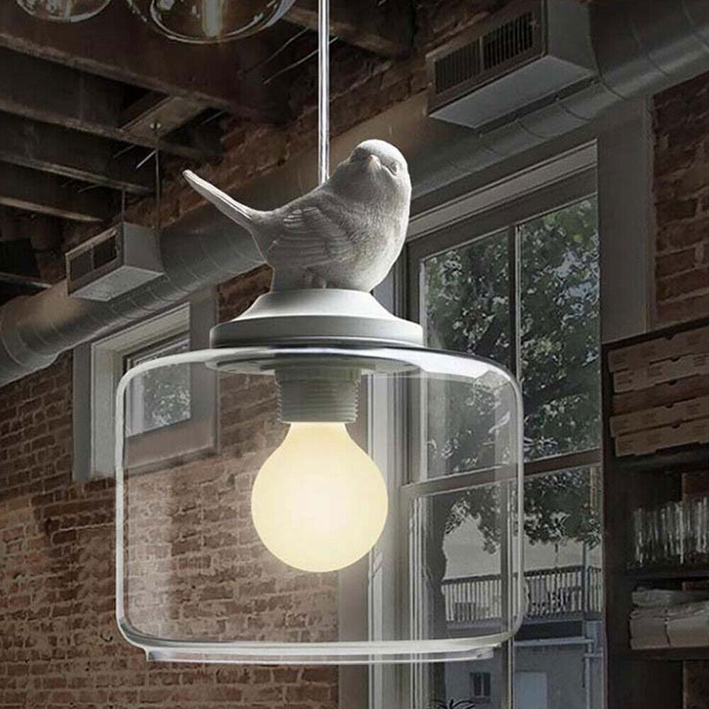 Kitcheniva Modern Bird Clear Glass Pendant Light Fixture