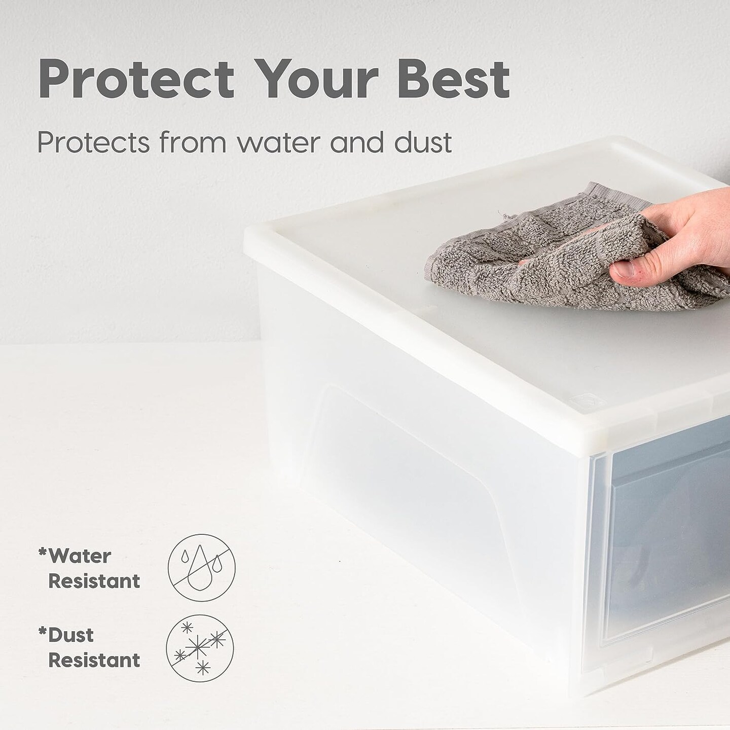 IRIS USA Front Entry Stackable Shoe Storage Box, Shoes Organizer