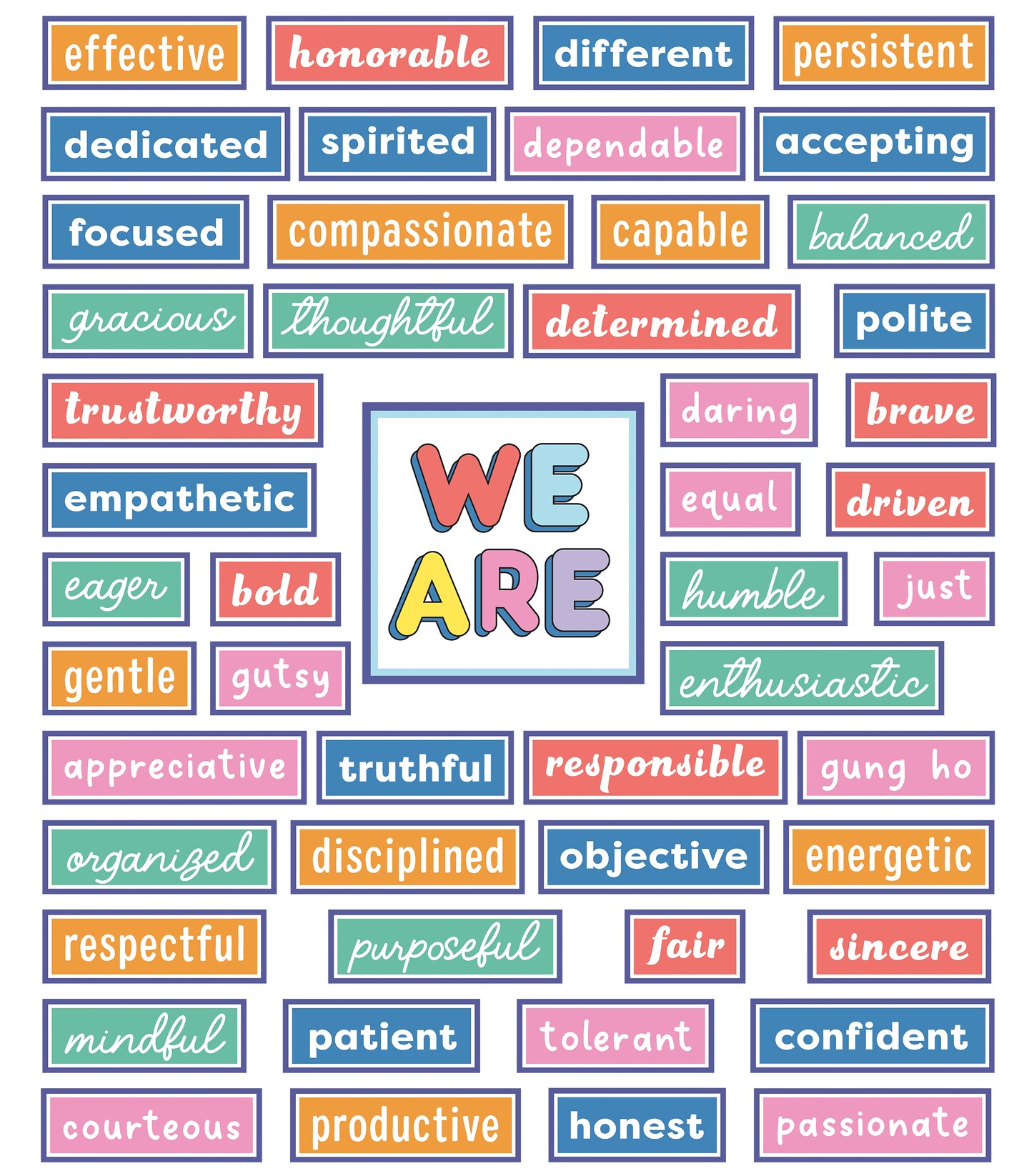 Carson Dellosa We Stick Together 52 pc Bundle Motivational Bulletin Board Set, Positive Affirmations and Reproducible Social Emotional Learning Activities, Growth Mindset Classroom Decor