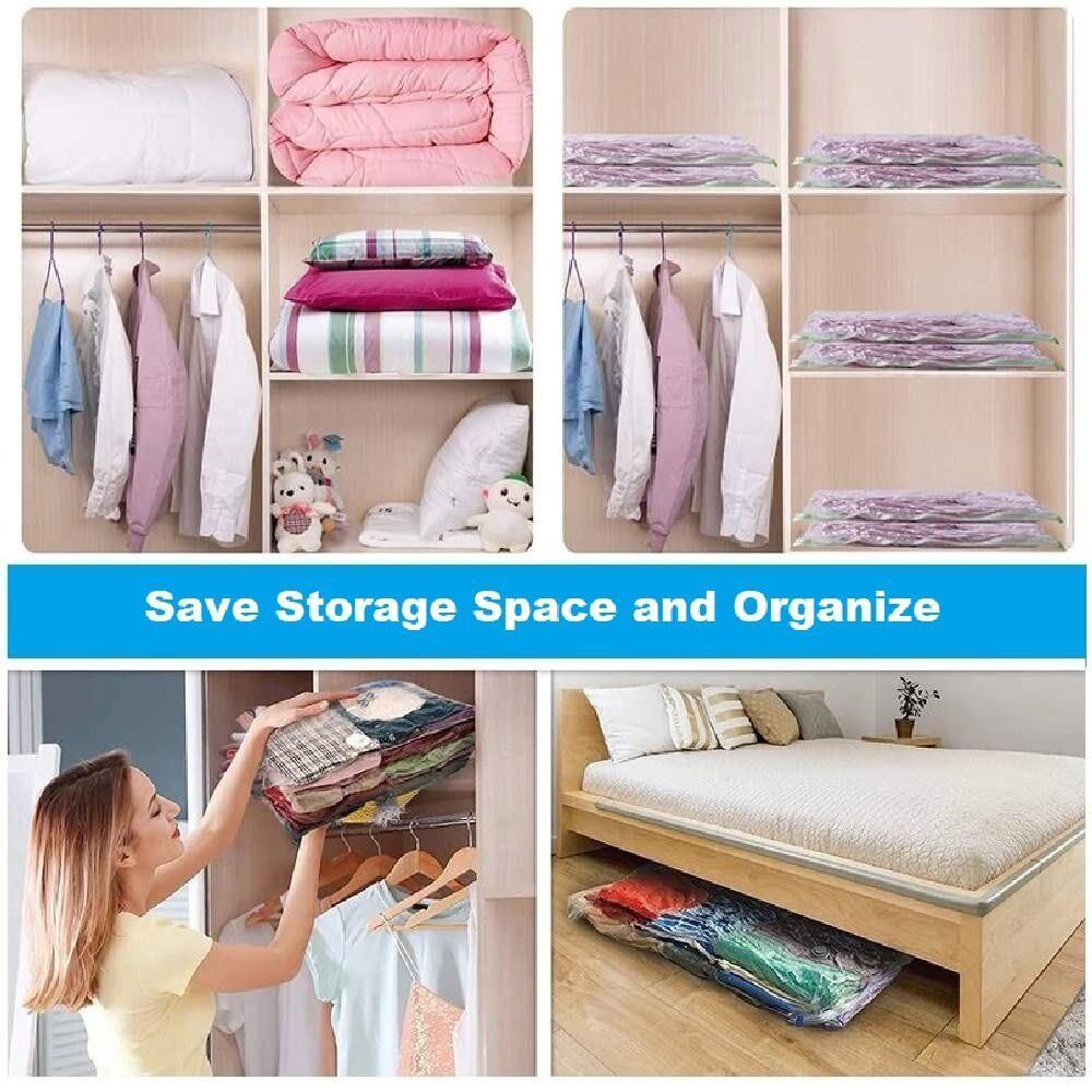 Vacuum Storage Bags Space Saver Hoover Compression for Travel Triple Seal