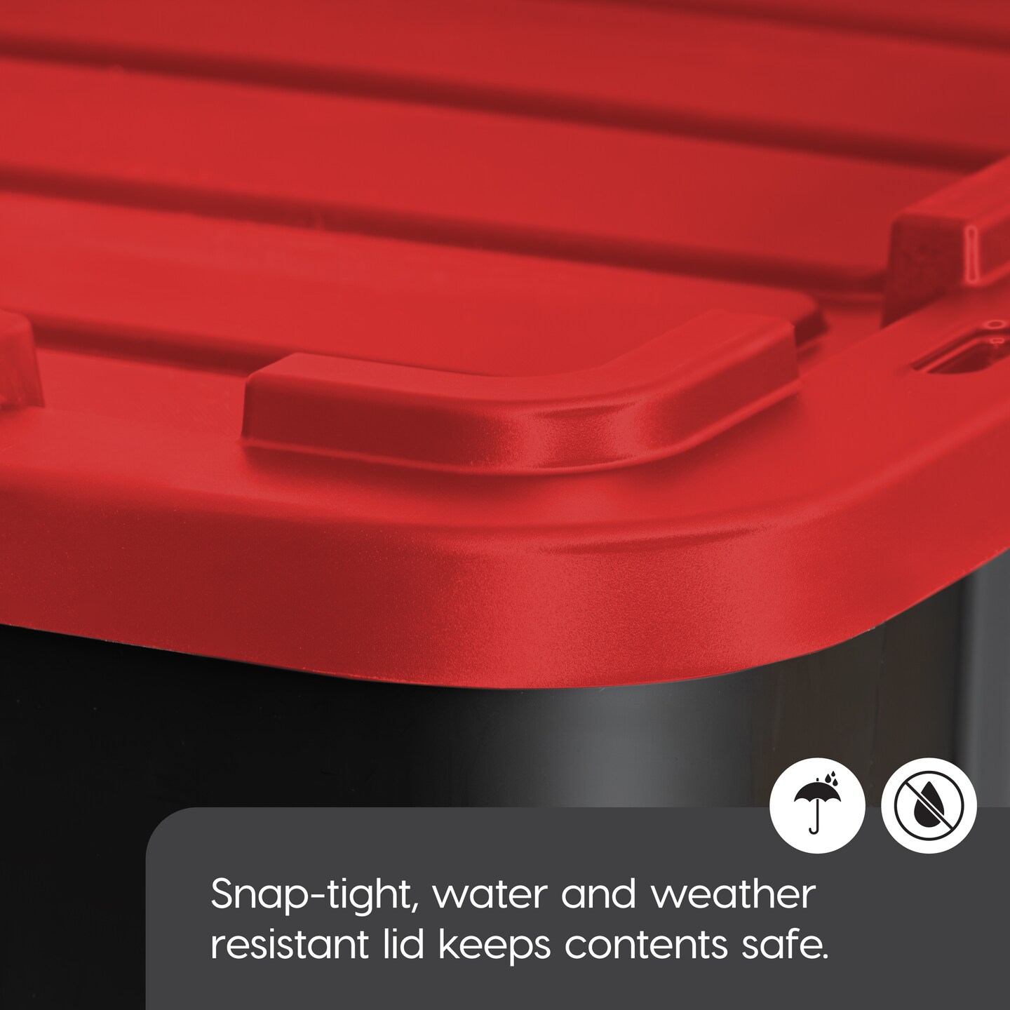 IRIS USA 27Gal Heavy-Duty Storage Plastic Bin Tote Container for Garage with Durable Lid