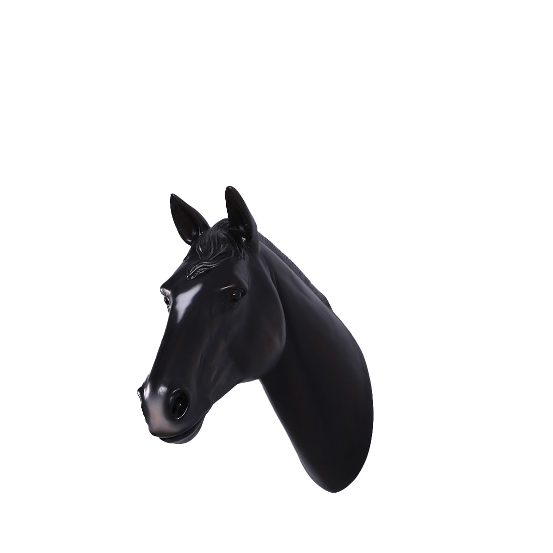 Dark Brown Horse Head Statue