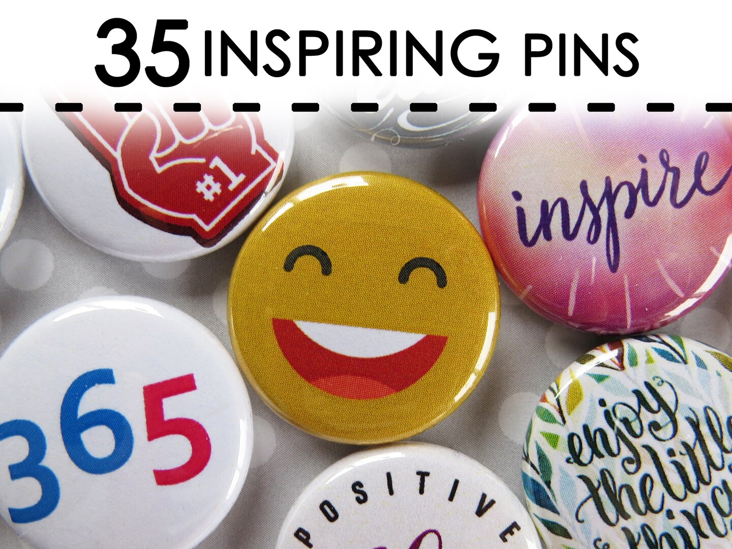 Inspiring Inspirational Motivational Quote Buttons Pins Set - Pack of ...