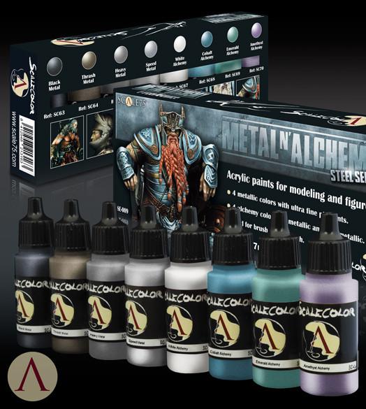 ScaleColor Metal N Alchemy - Steel Series Paint Set