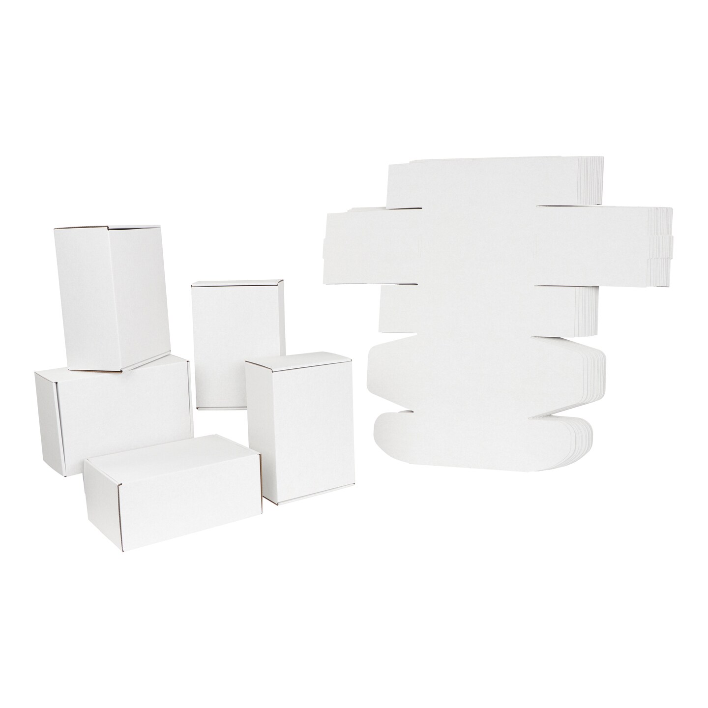 Lot45 White Shipping Boxes for Small Business - White Corrugated Box