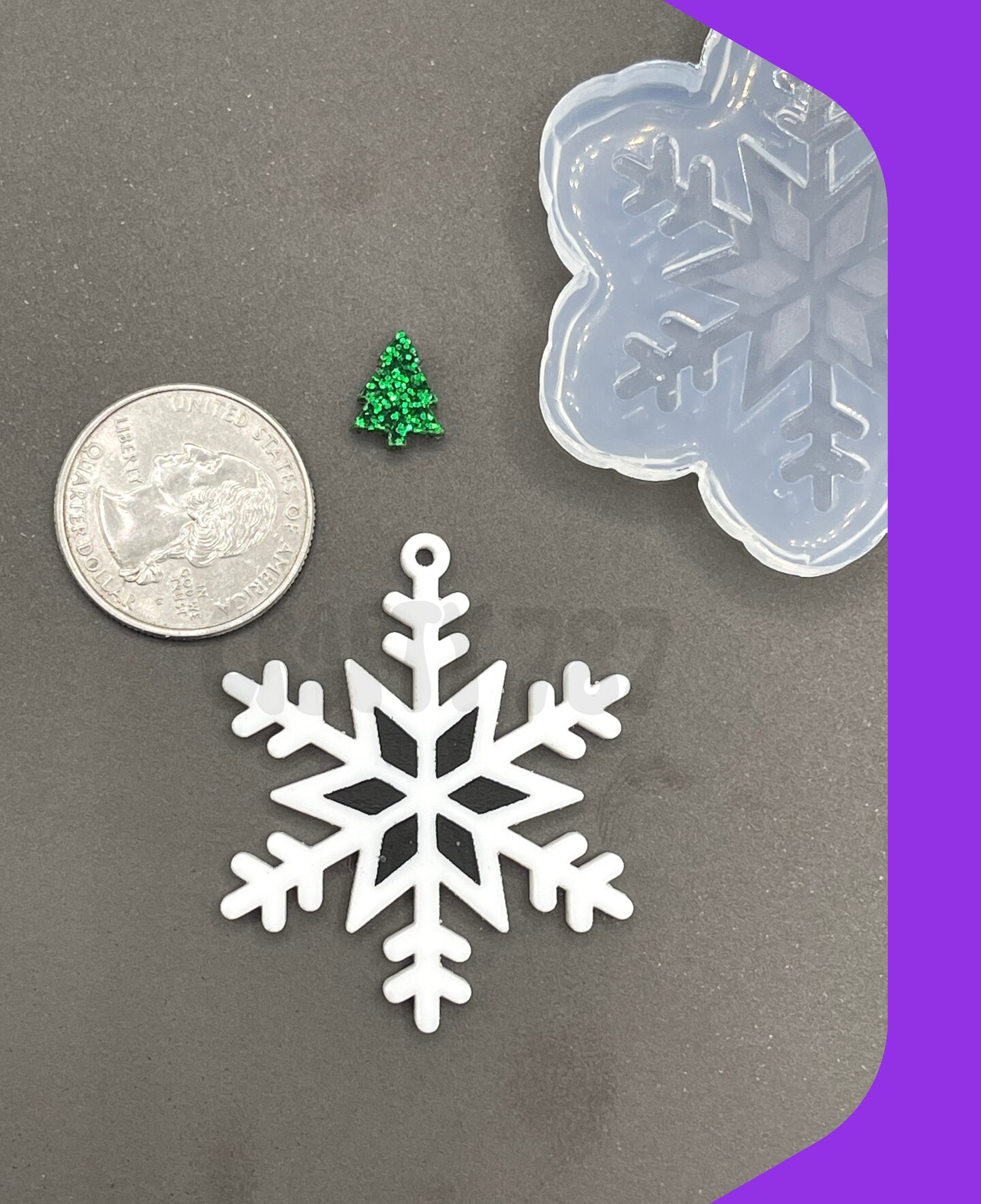 Snow Dangle Earring Silicone Mold (C15)