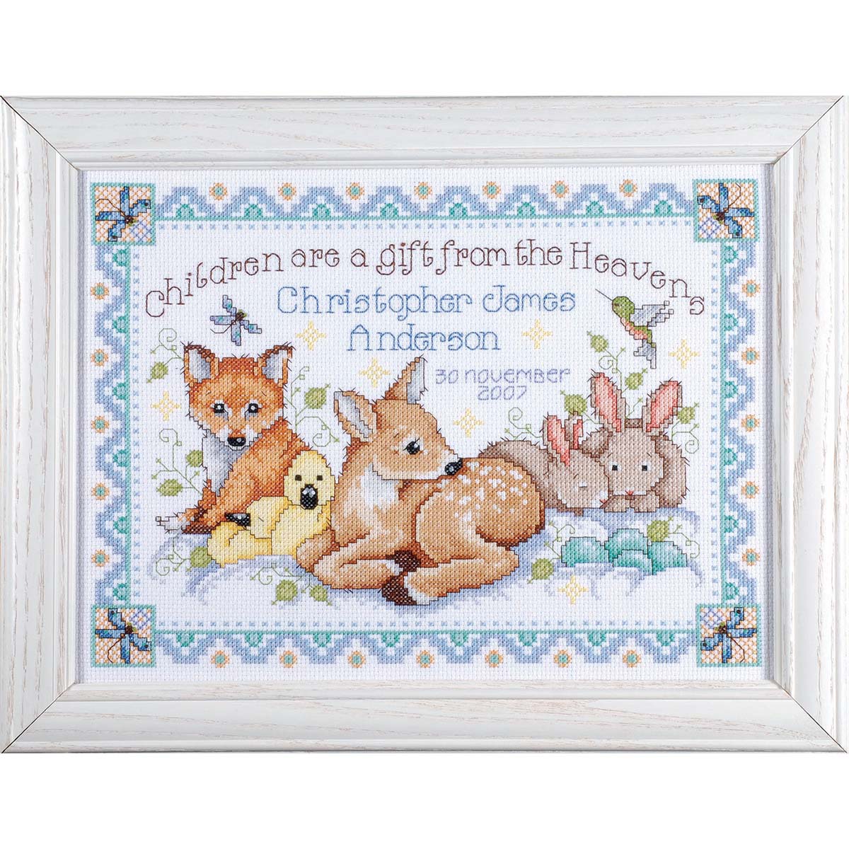Design Works  Gift From Heaven Birth Record Counted Cross-Stitch Kit