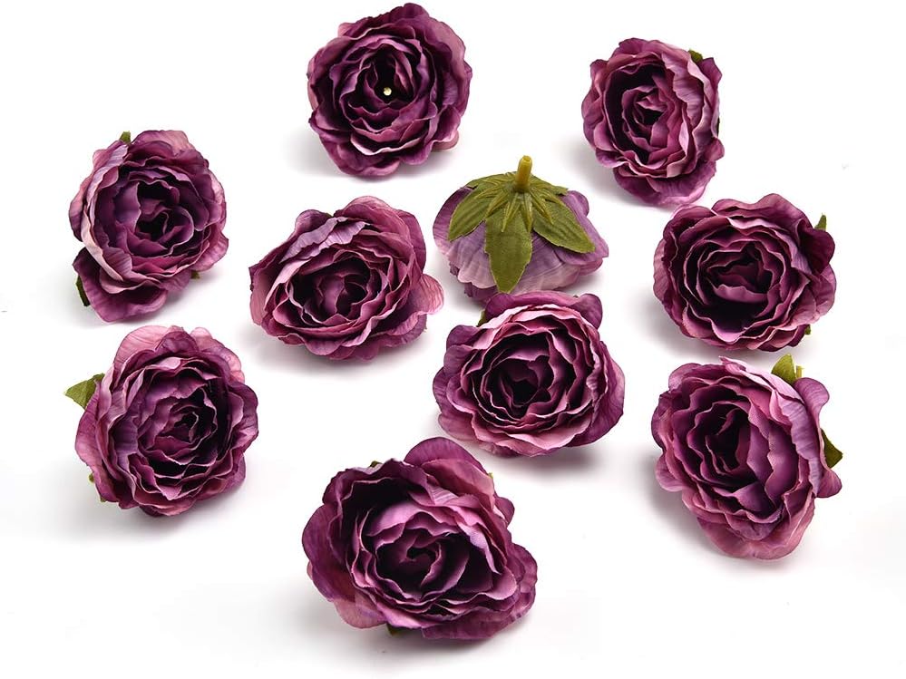 Fake Flower Heads in Bulk for Crafts 30 pcs