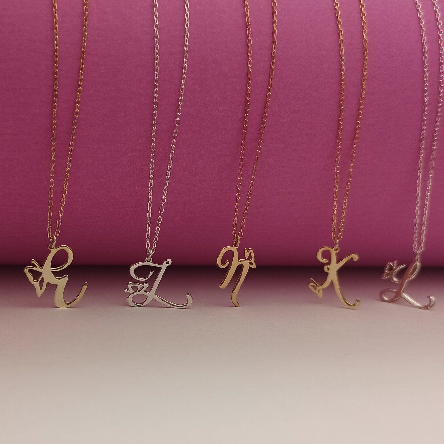 14K Solid Gold initial Necklace , Gold initial Necklace , Valentines Day Gift , Gifts For Her , good Personalized Gift , Personalized Jewelry