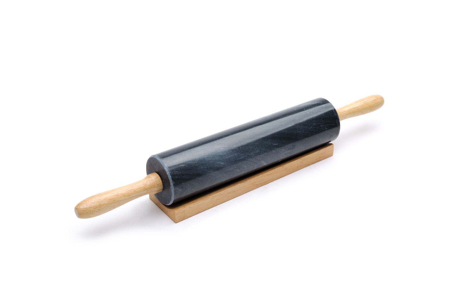 Black Marble Rolling Pin Base