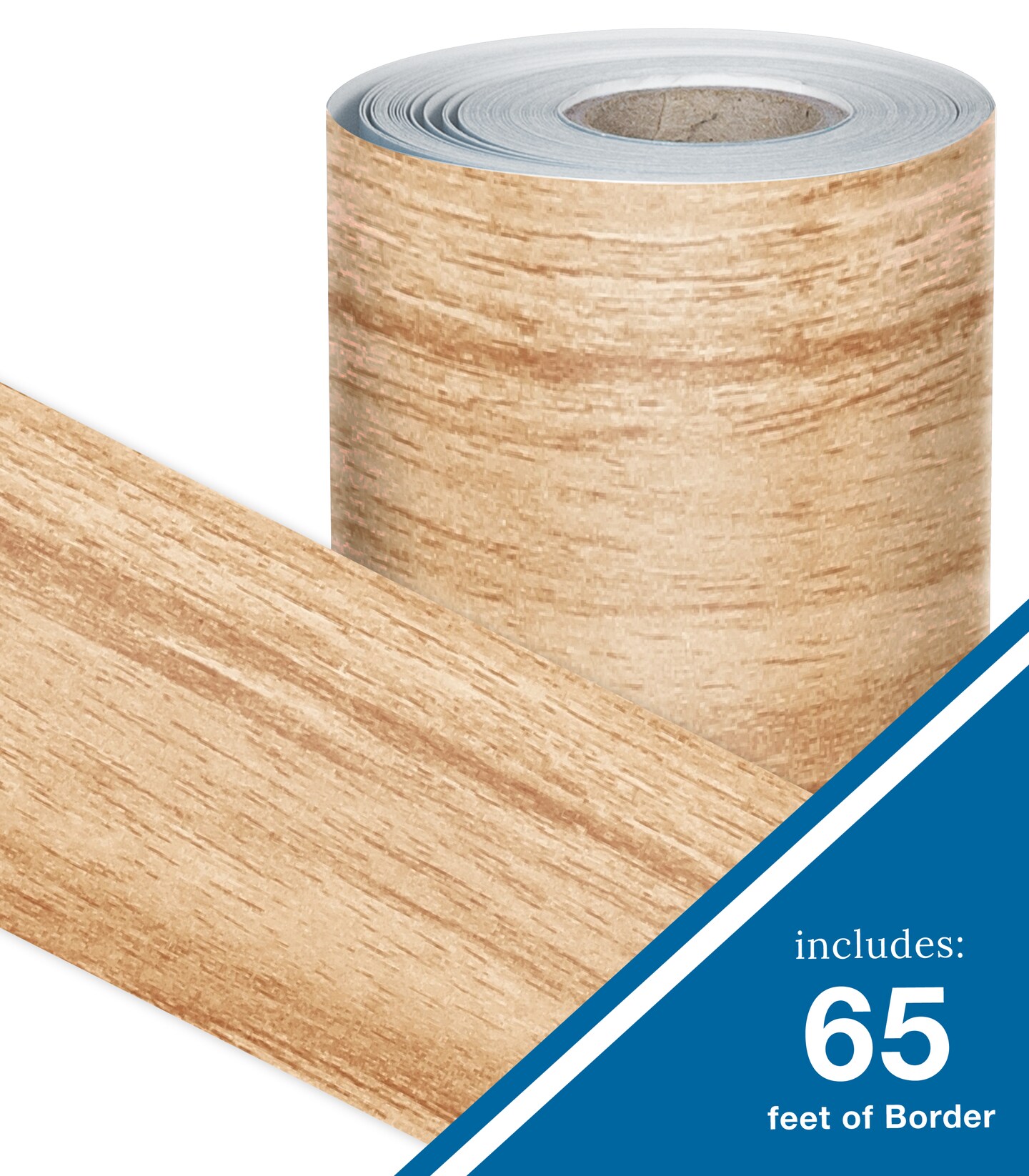 Carson Dellosa Grow Together 65Ft of Light Wood Grain Bulletin Board Borders, 1 Roll of Natural Trim for Rolling Whiteboard, Cork and Posterboard, Party, Classroom Decorations, and Farmhouse Decor