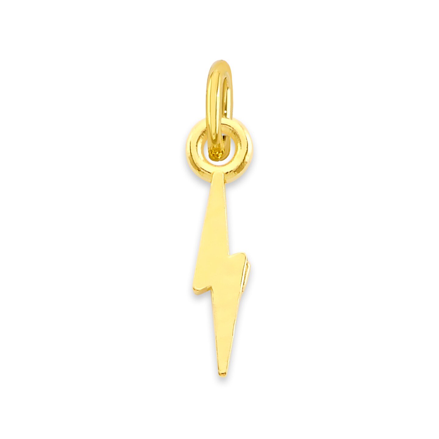 Solid 10k or 14k Gold Lightning Bolt Charm with Jump Ring for Bracelet or  Necklace MakerPlace by Michaels
