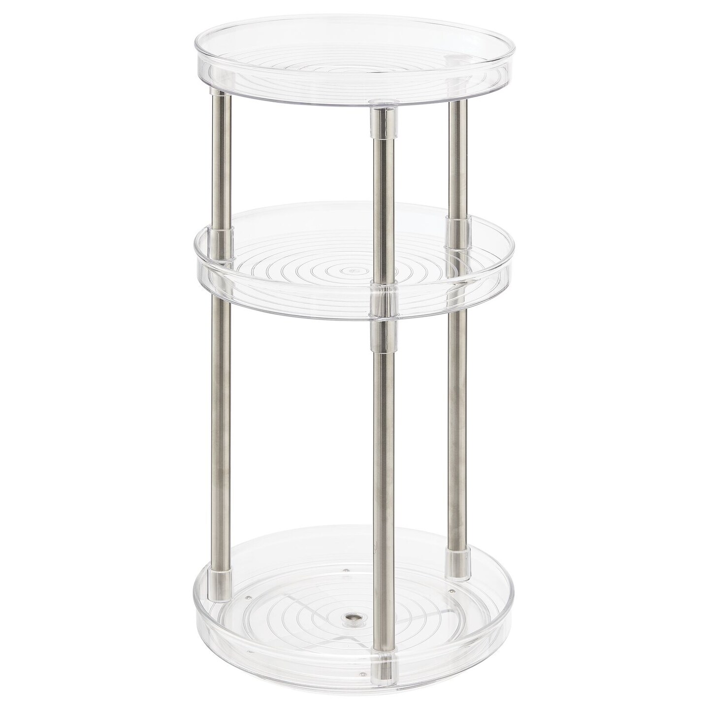 mDesign Spinning 3-Tier Lazy Susan 360 Makeup Organizer Tower