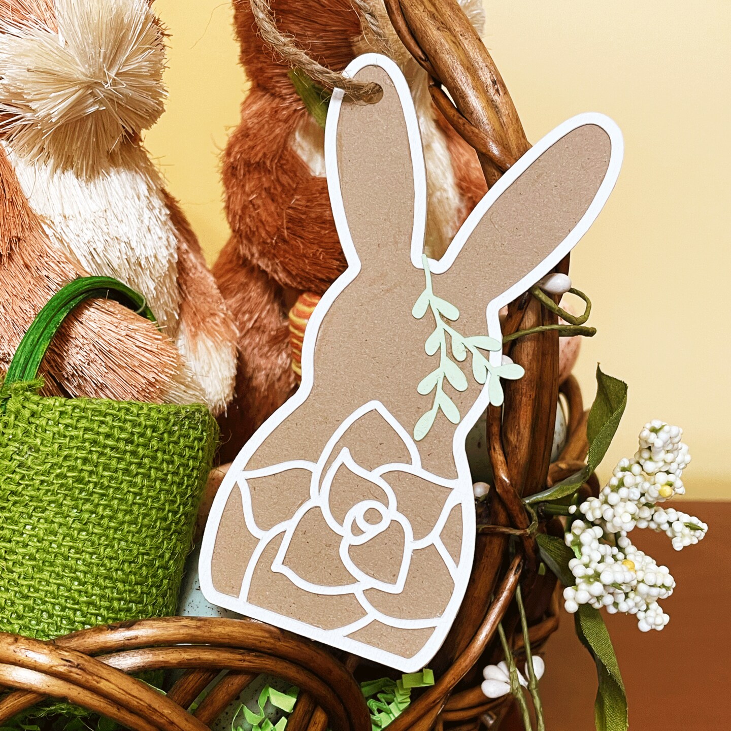 Floral Easter Bunny Tag image 7