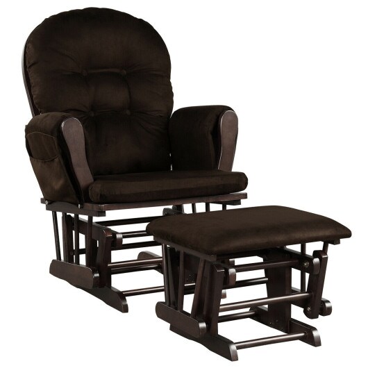 Baby Nursery Relax Rocker Rocking Chair Glider and Ottoman Set