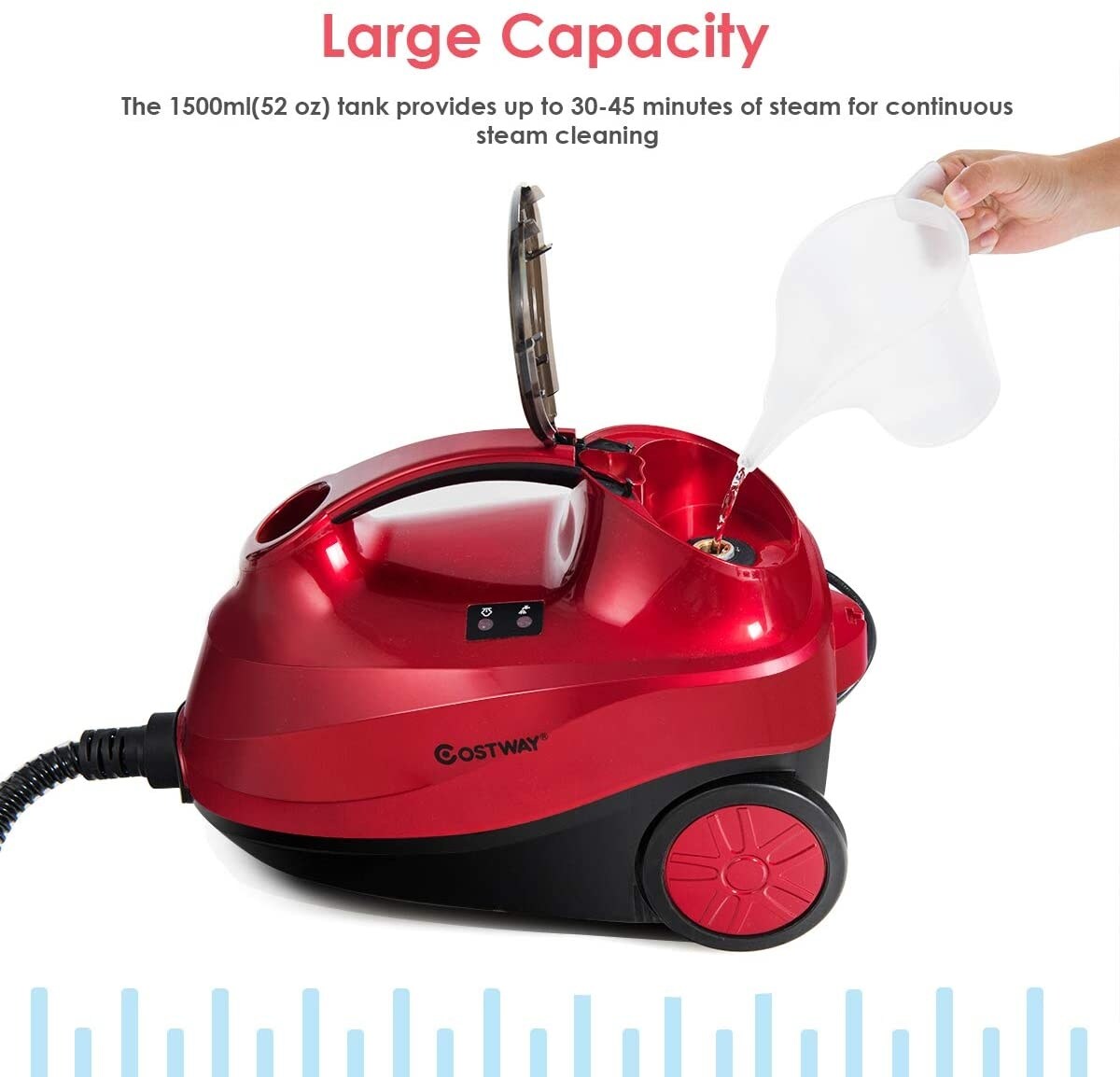 Heavy Duty Multi-purpose Steam Cleaner Mop with Detachable Handheld Unit