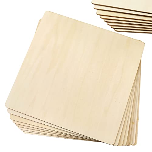 8 Pieces  12 x 12 Inch Craft Wood, Plywood Board Basswood Sheets, Perfect for DIY Projects, Drawing, Painting, Laser, Wood Burning, Wood Engraving and Laser Projects