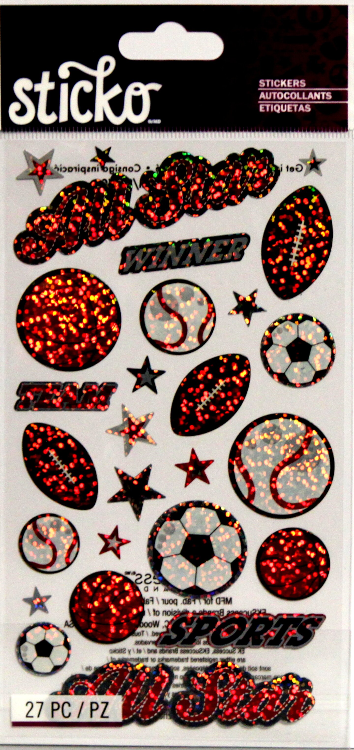 Sticko Metallic All Stars Stickers