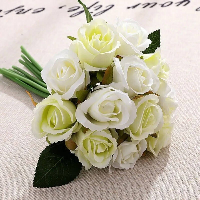 12 Head Silk Rose Flowers