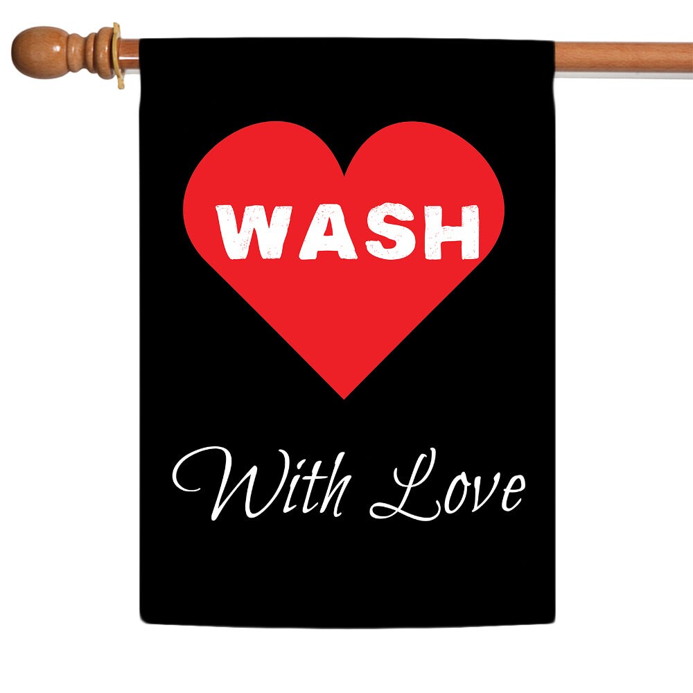 Wash with love decorative covid flag michaels