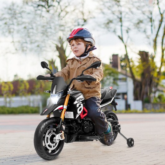 12V Kids Ride-On Motorcycle with Music Device and USB Port Perfect as Birthday or Christmas Gift