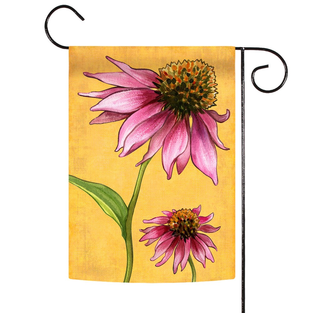 Pink Coneflowers Decorative Spring Flag