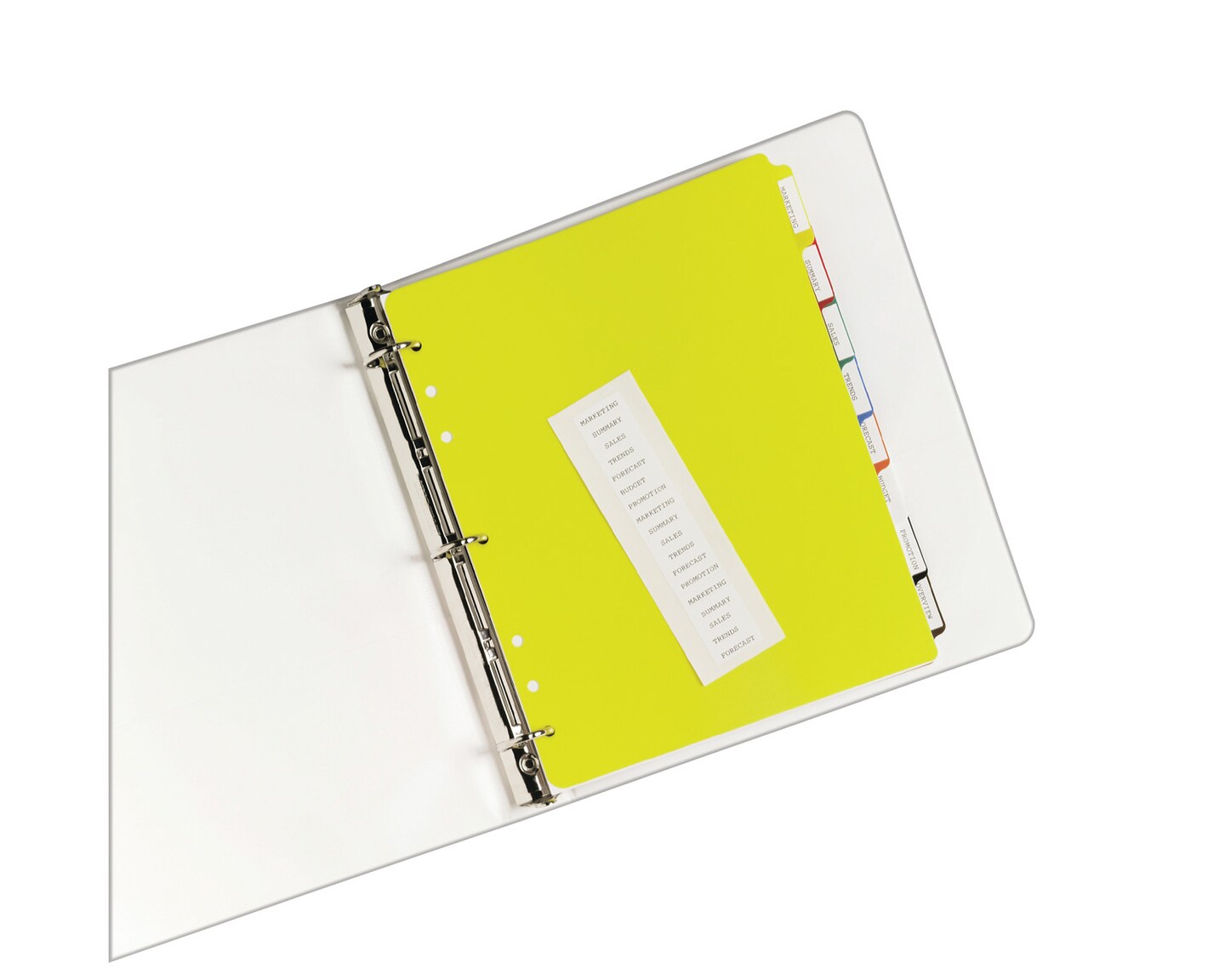 Avery Heavy-Duty Plastic Dividers for 3 Ring Binders and 7 Ring Binders, 8-Tab Set, Multicolor with White Labels, 1 Set (23084)
