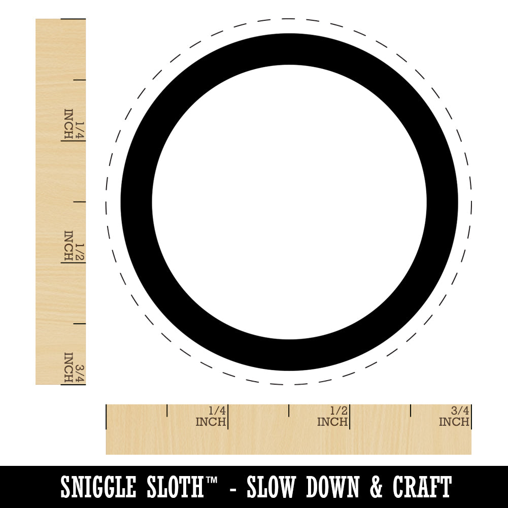 Circle Outline Self-Inking Rubber Stamp for Stamping Crafting Planners