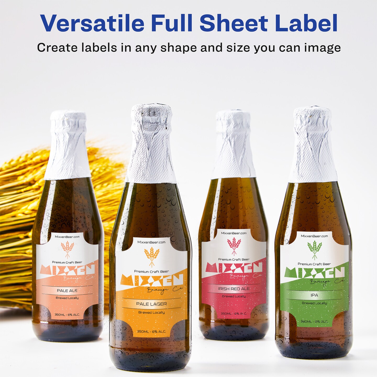 Avery Durable Waterproof Oil-Resistant Film Labels with Sure Feed Technology, 8.5" x 11", Laser/Pigment-Inkjet, 10 Full-Sheet Labels (64506)
