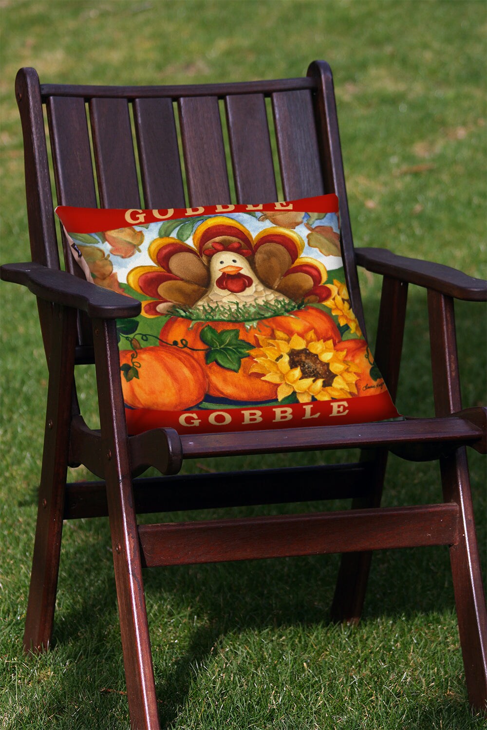 Autumn Turkey Decorative Thanksgiving Indoor/Outdoor Pillow Cover (set of 2)