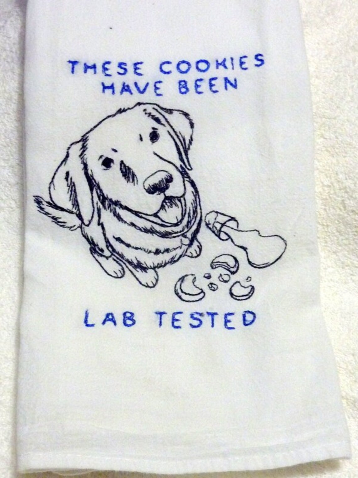 Flour Sack towels, embroidered kitchen towel, towels with dogs MakerPlace by Michaels