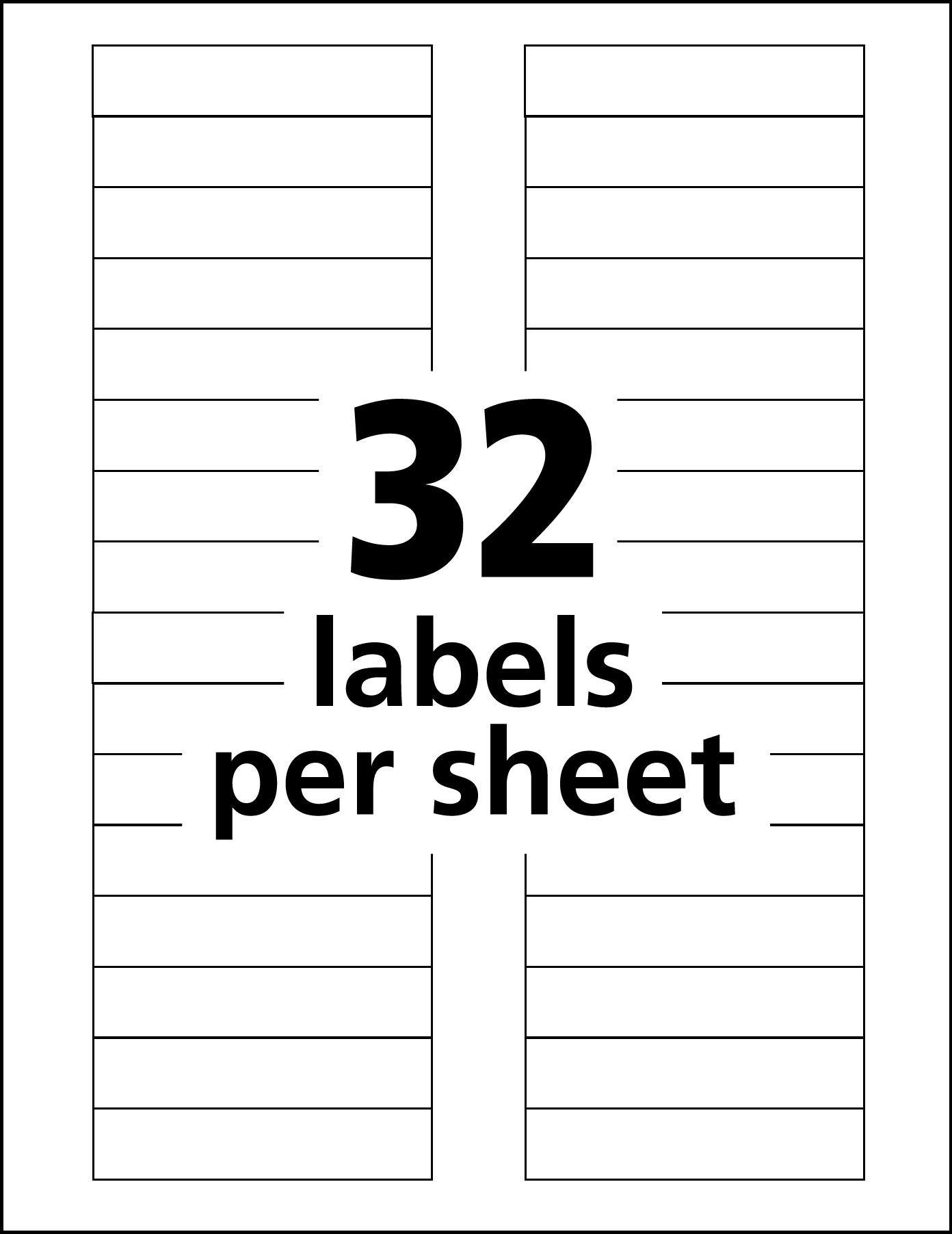 Avery Durable ID Labels, Permanent Adhesive, 5/8&#x22; x 3&#x22;, 1,600 Labels (6577)