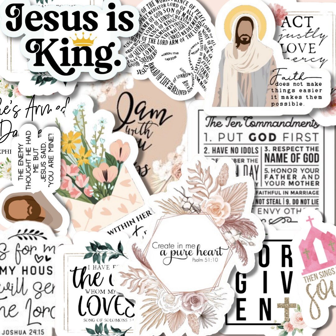 Random Christian Sticker Pack, Bible Verse Sticker Pack