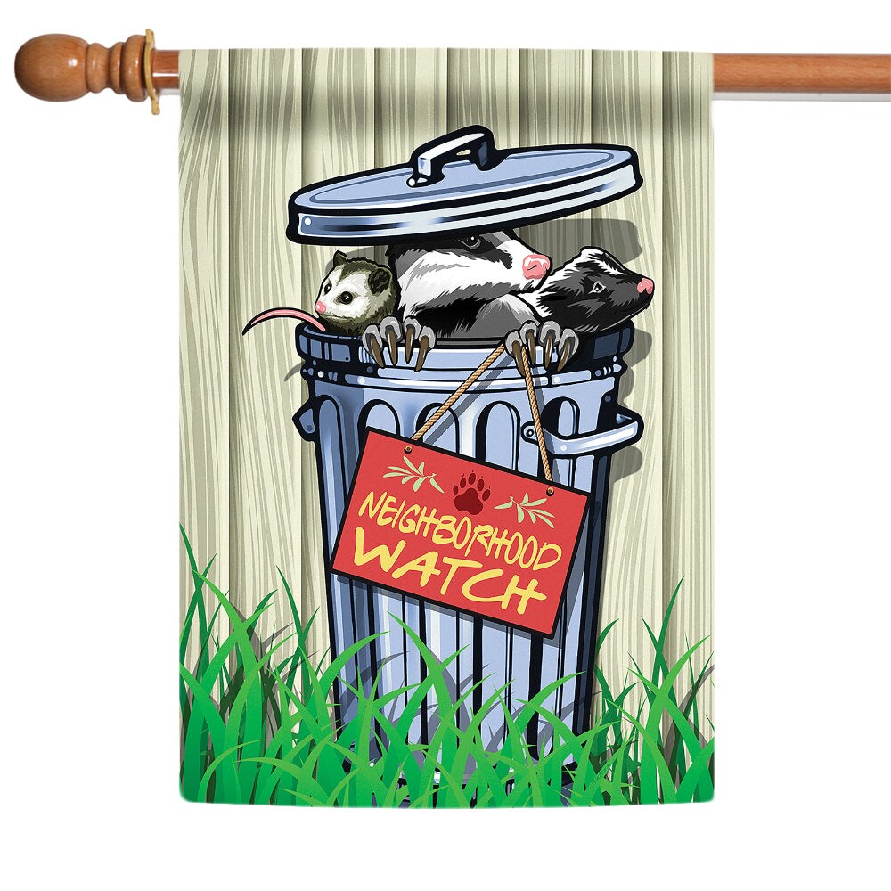 Neighborhood Watch Decorative Funny Double Sided Flag, Size: 12 in