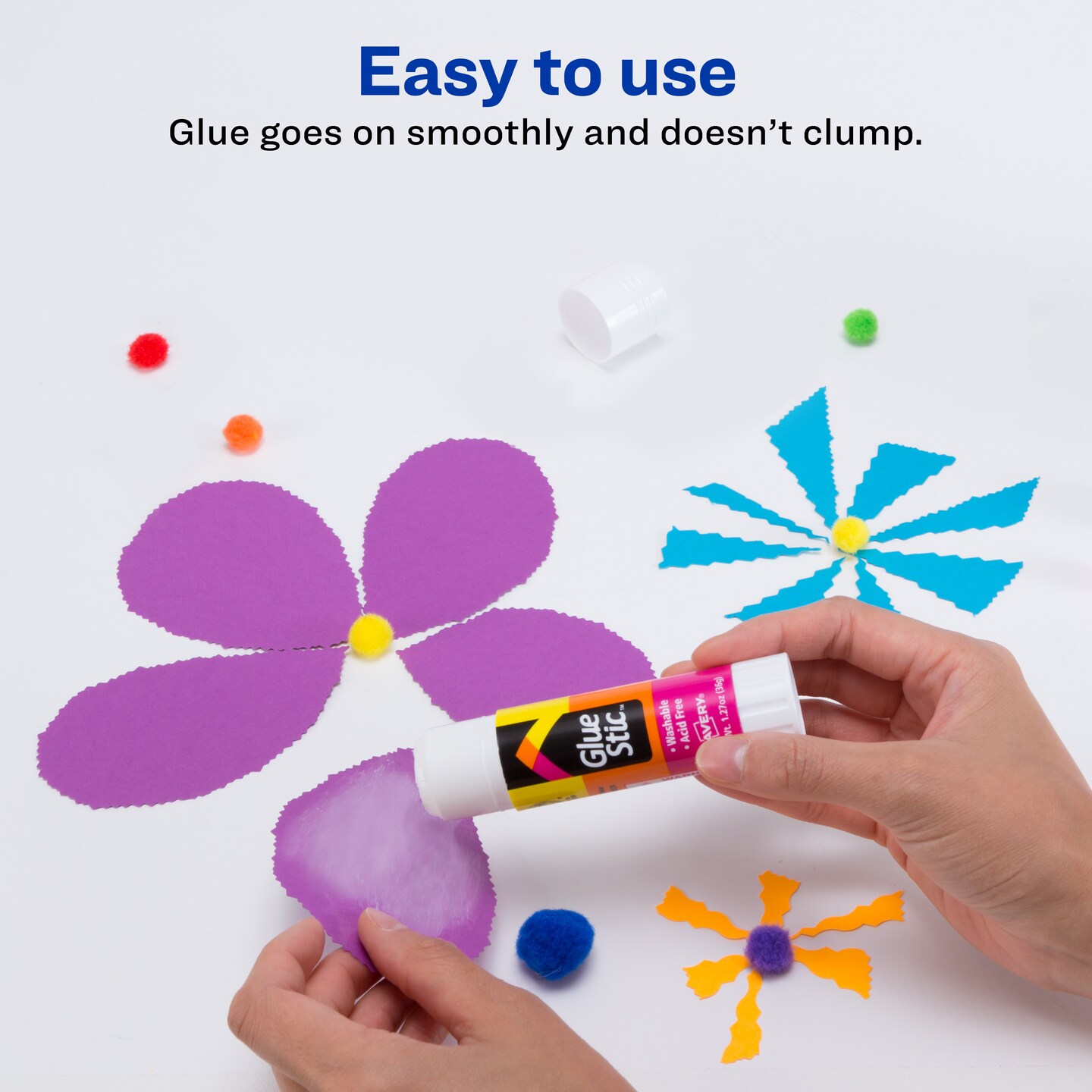 Avery Glue Stick, White, 1.27 oz., Washable, Nontoxic, 18 Permanent Glue Sticks, Value Pack (00192)