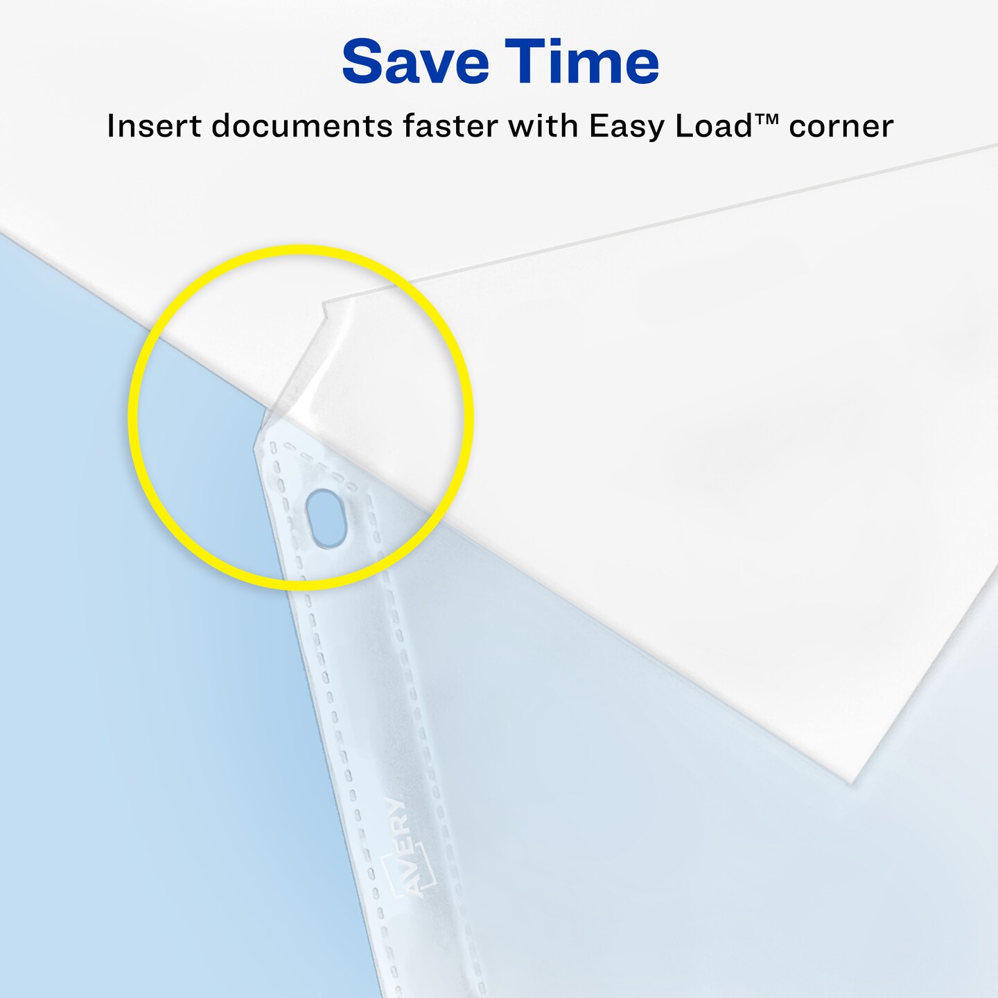 Avery Diamond Clear Super Heavyweight Sheet Protectors, Easy Load, 50 Document Protectors (74130)