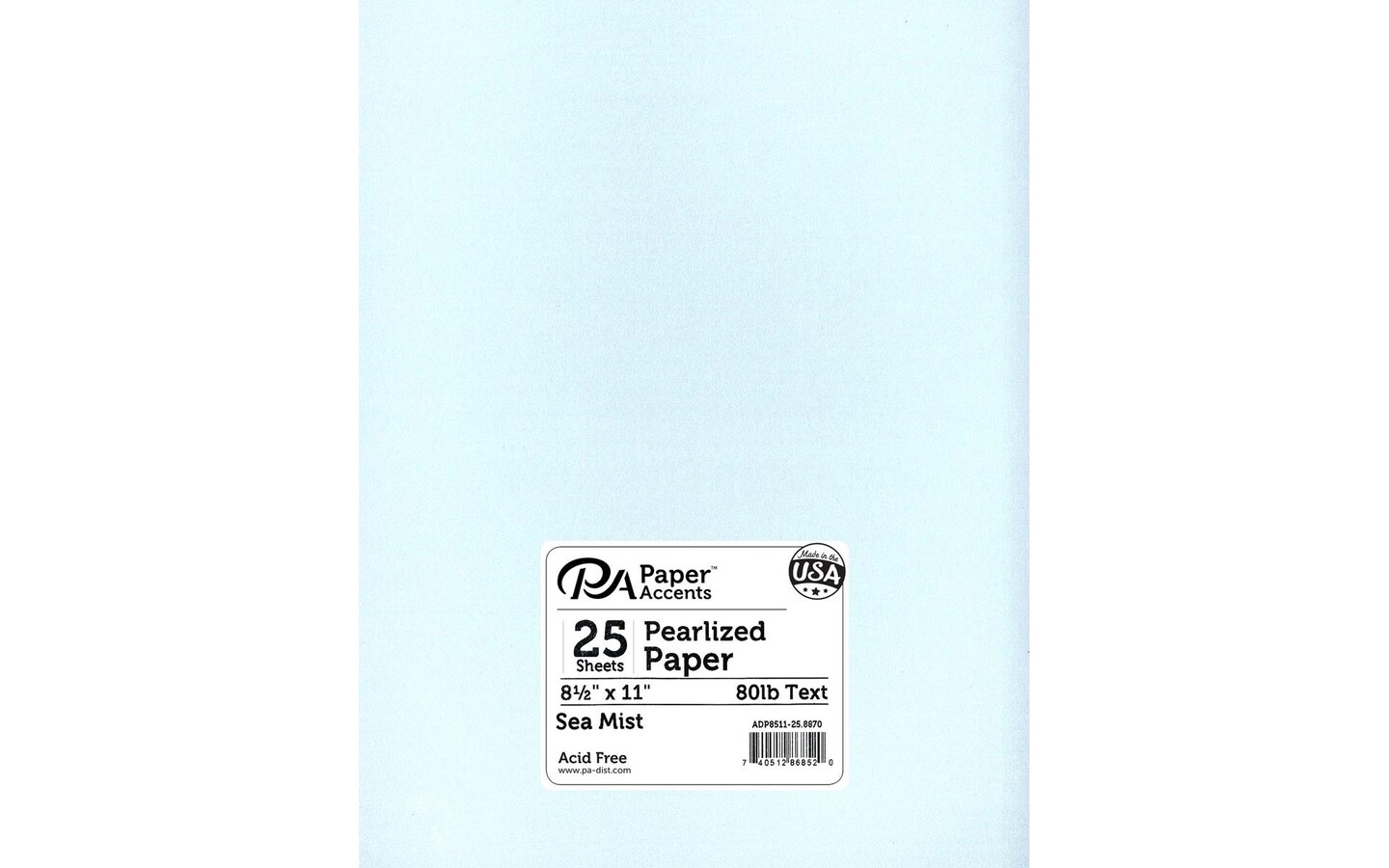 Paper Pearlized 8.5x11 80lb 25pc Sea Mist | Michaels