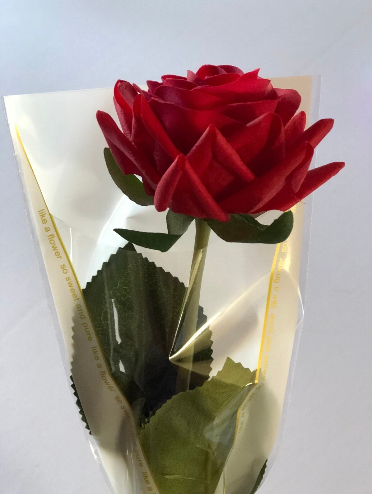 Single Stem Real Touch Rose, Single Rose, Anniversary Rose Black