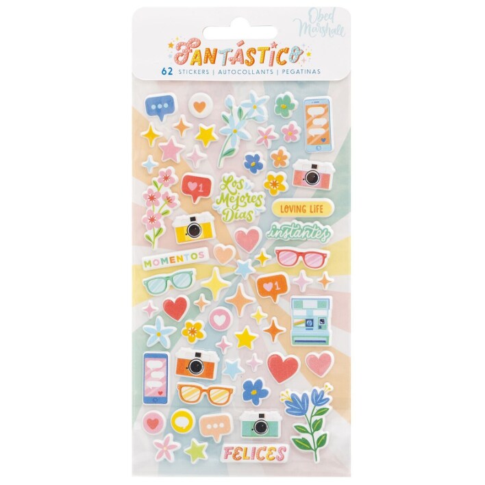 Obed Marshall - FANT&#xB7;STICO - MINI ICON PUFFY STICKERS 6&#x201D;x12&#x201D; (62 PIECE) 34008122