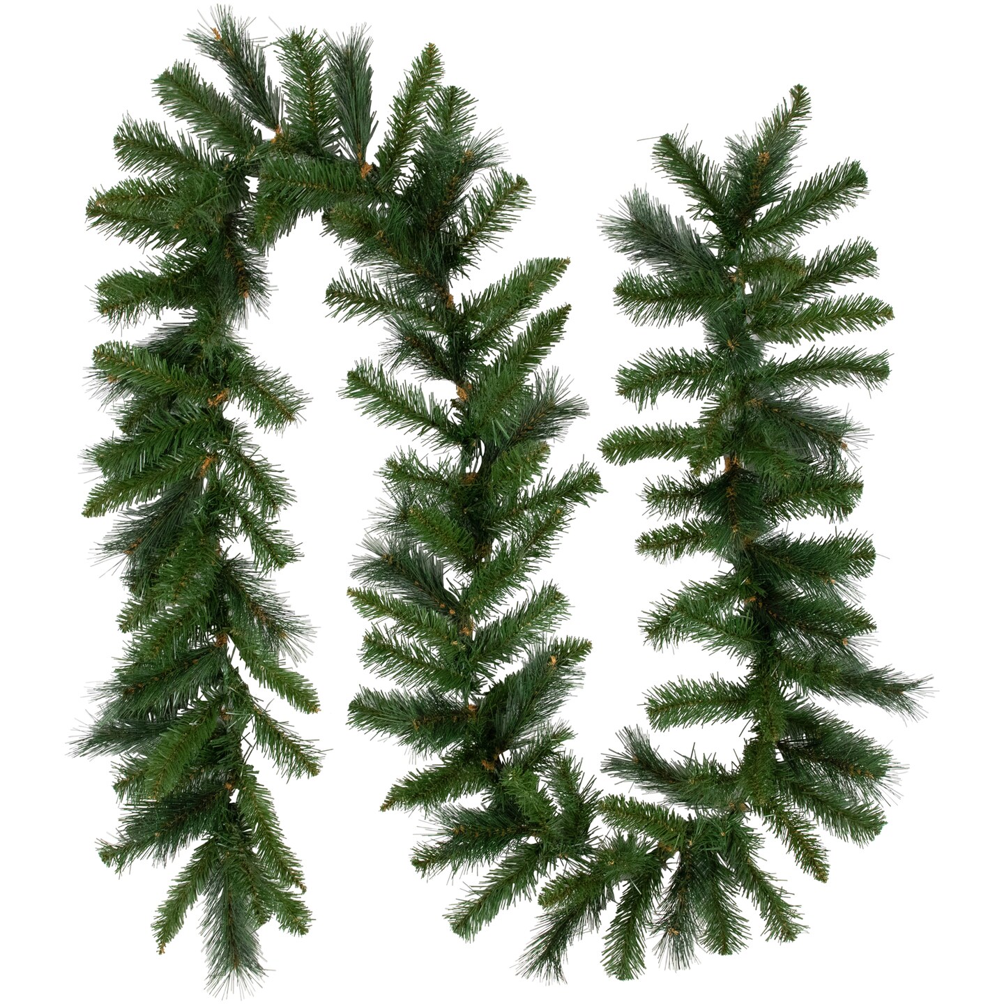 Northlight 9&#x27; x 12&#x22; Mixed Green Beaver Pine Artificial Christmas Garland, Unlit