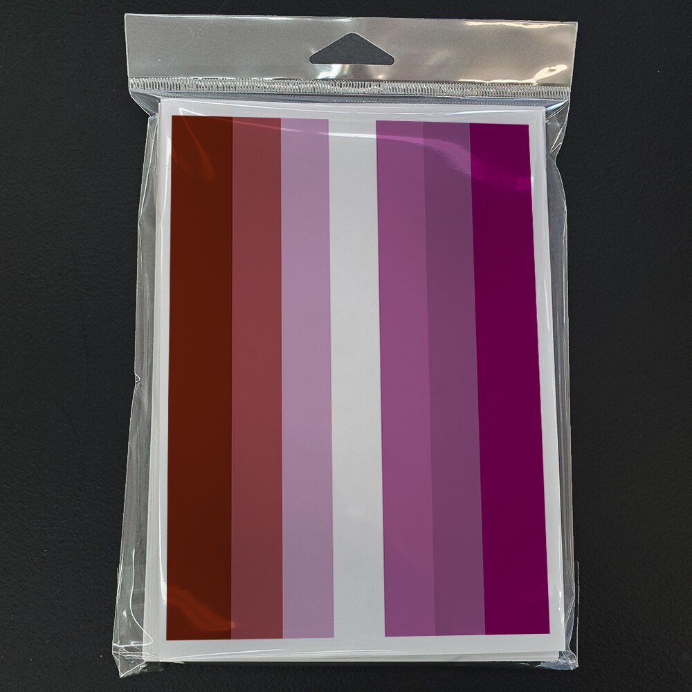 Caroline&#x27;s Treasures Lesbian Pride Greeting Cards and Envelopes Pack of 8