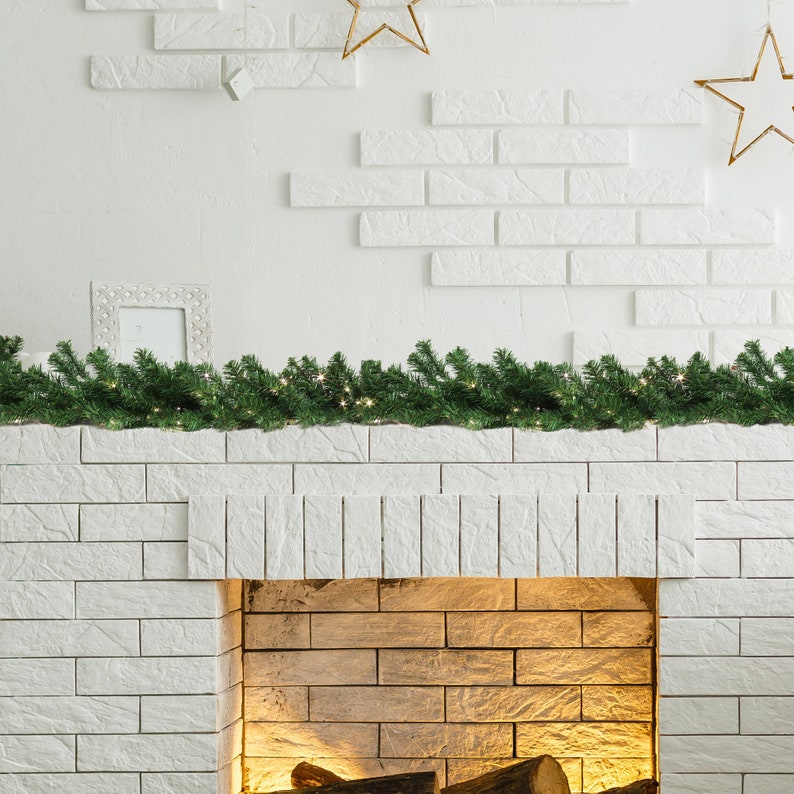 6-Foot Pre-Lit Artificial Pine Garland Spruce - Perfect for Christmas Decoration